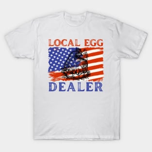 American Flag Local Egg Dealer Chicken T-Shirt